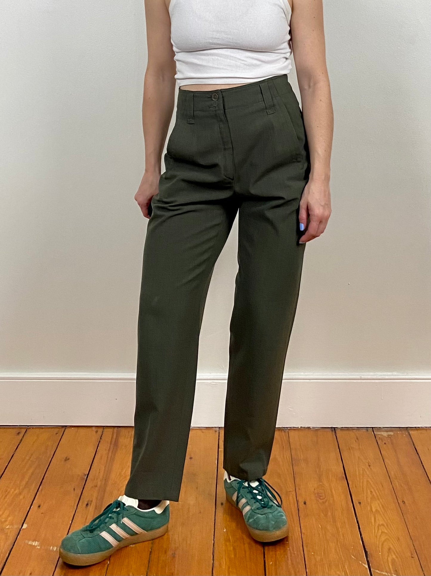 HUNTER GREEN SLACKS SIZE 2