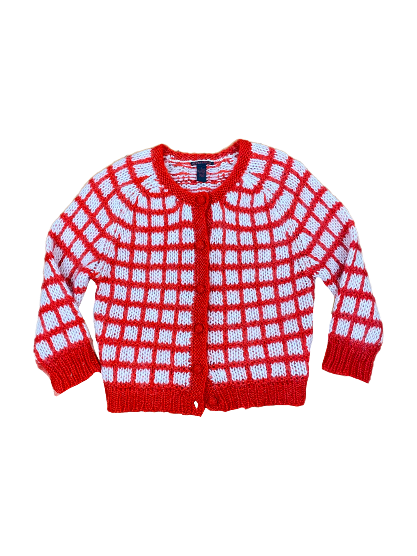 LUCKY BRAND CHECK CARDIGAN