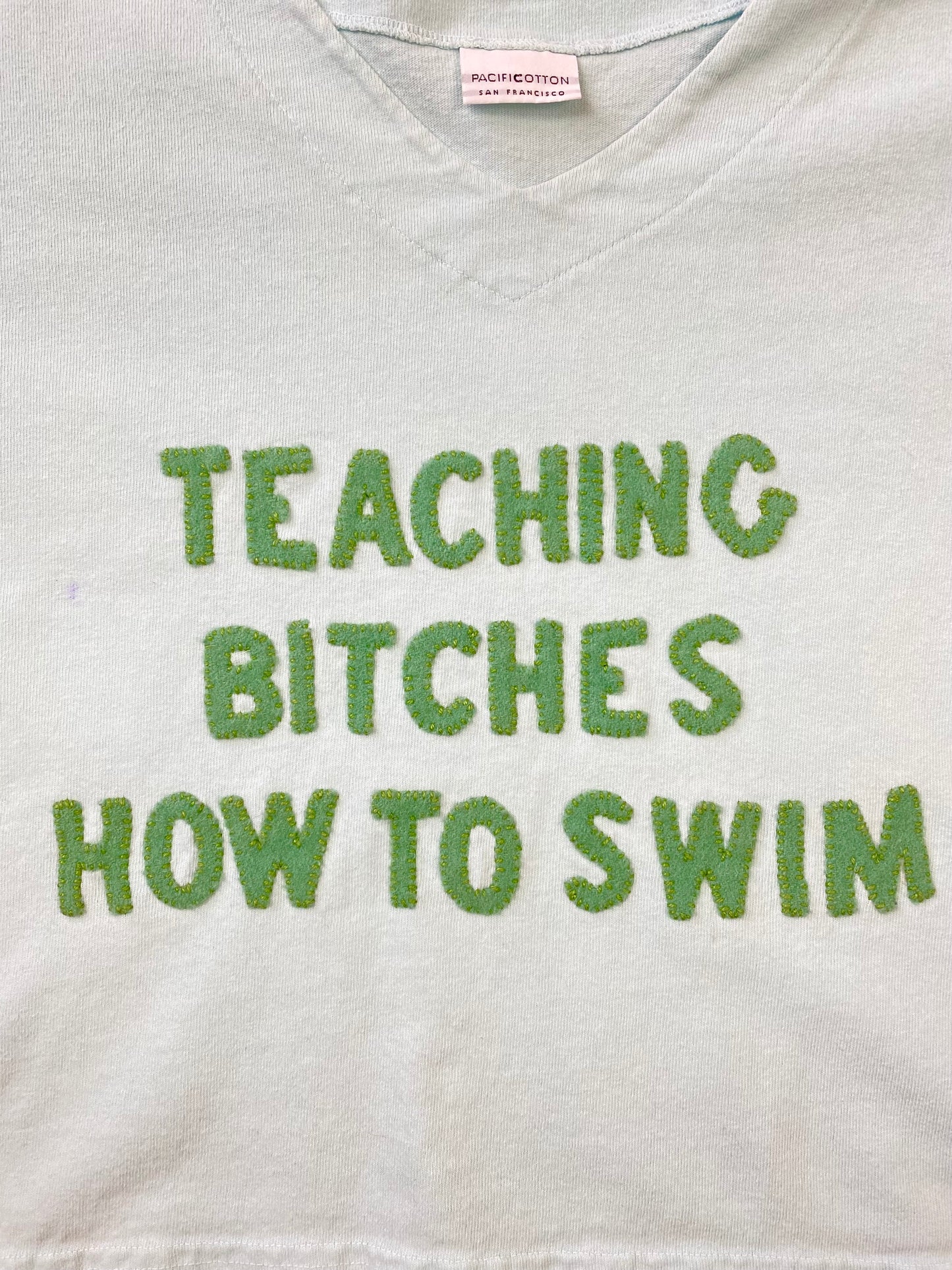 TEACHING BITCHES HOW TO SWIM T-SHIRT