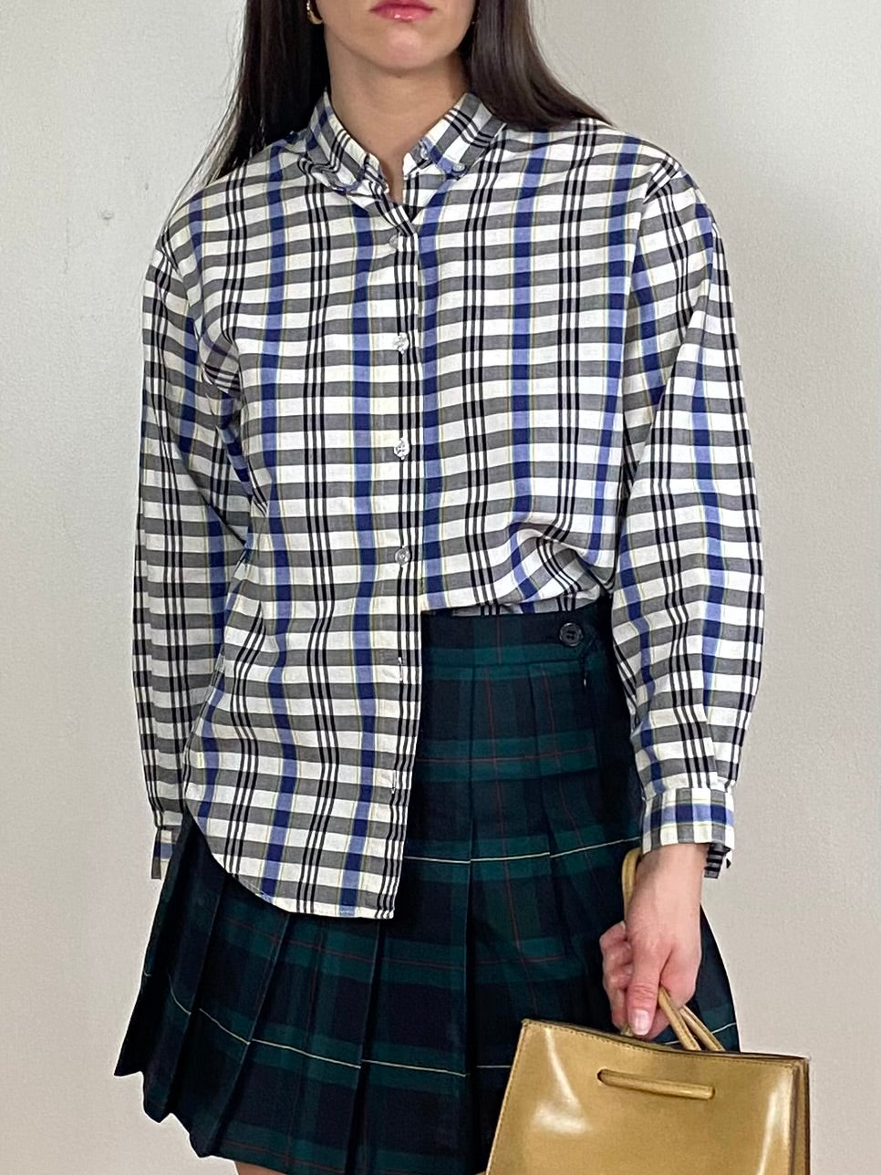 CALVIN KLEIN PLAID BUTTON DOWN