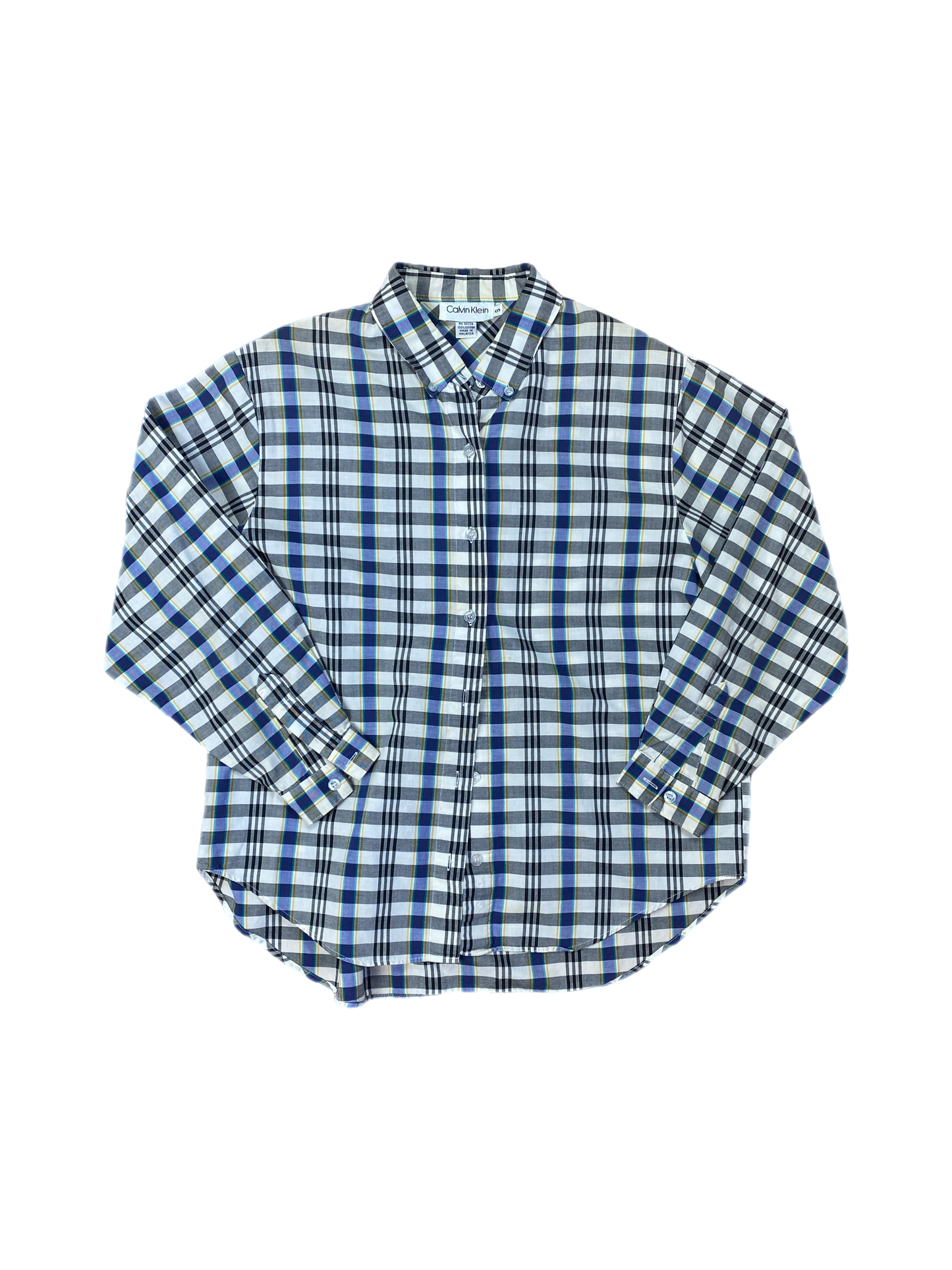 CALVIN KLEIN PLAID BUTTON DOWN