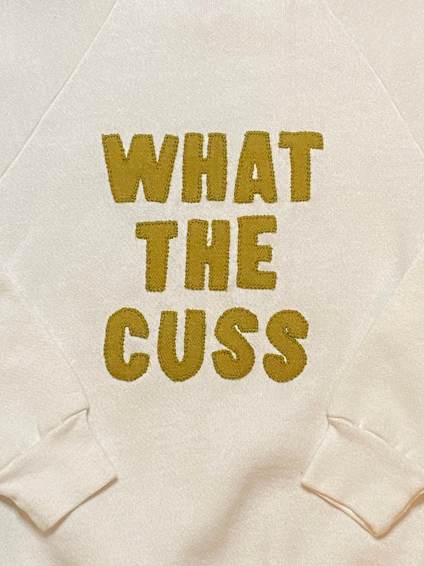 WHAT THE CUSS GREEN YOUTH CREWNECK