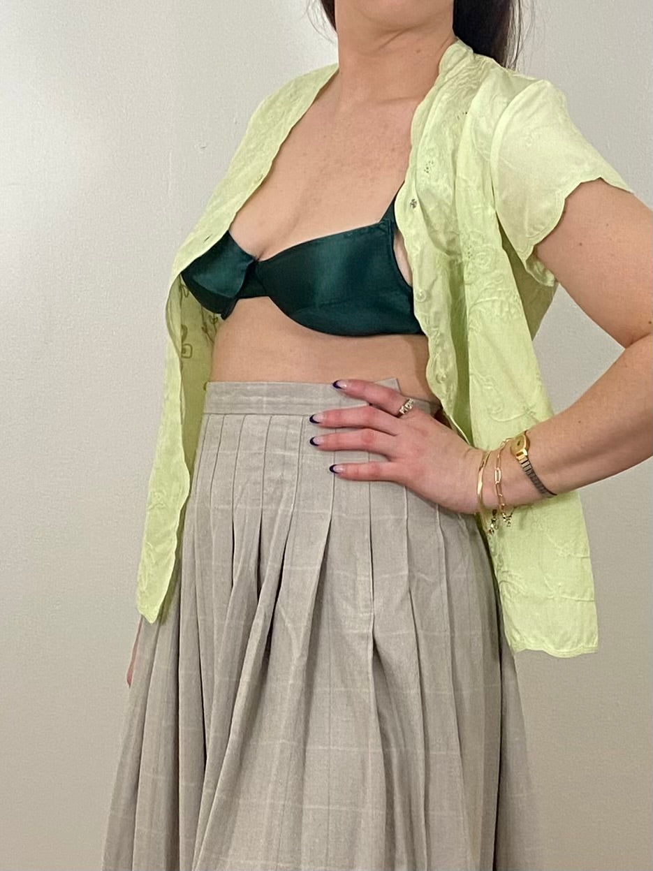 MINT GREEN EYELET BLOUSE