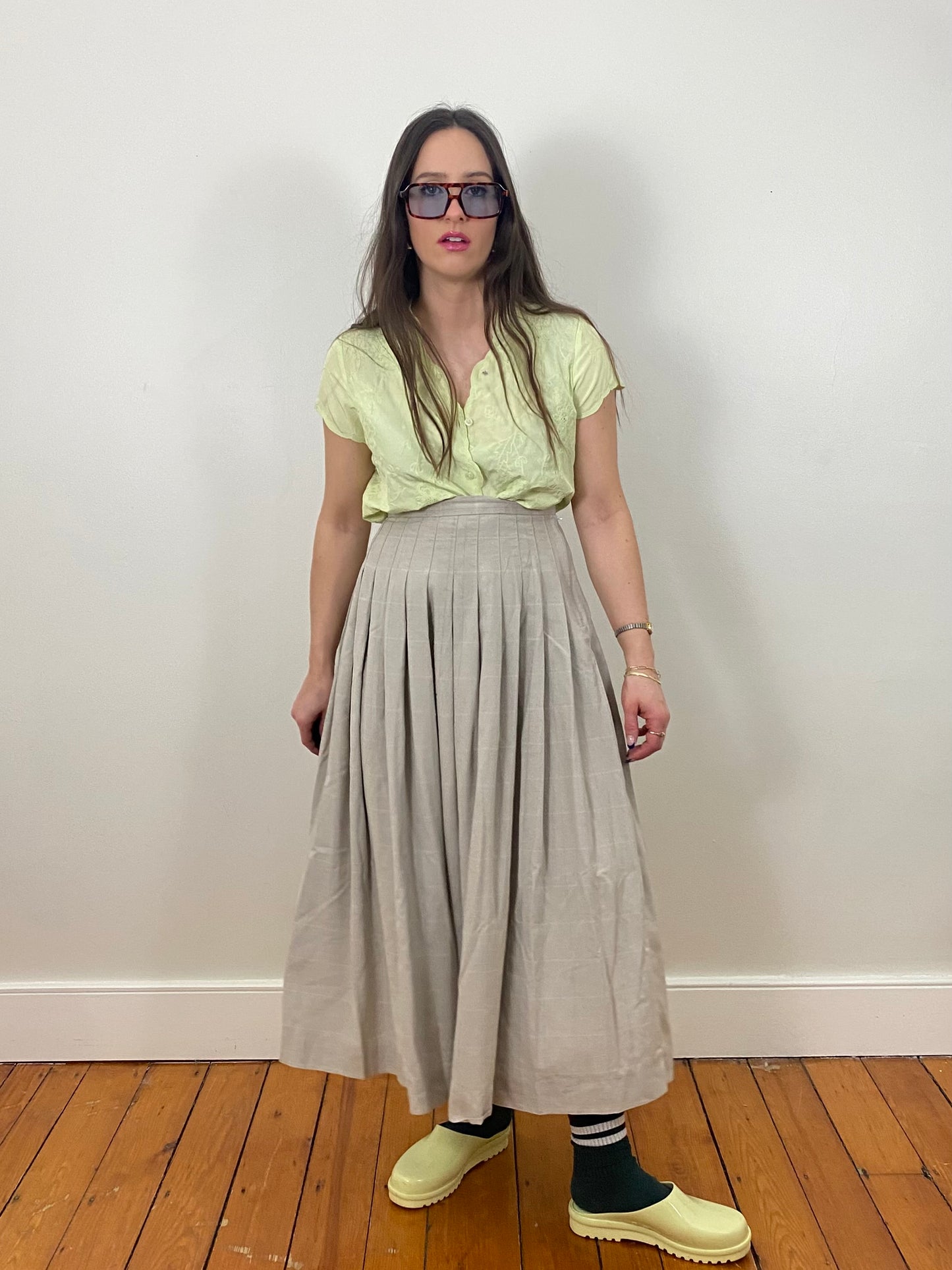 MINT GREEN EYELET BLOUSE