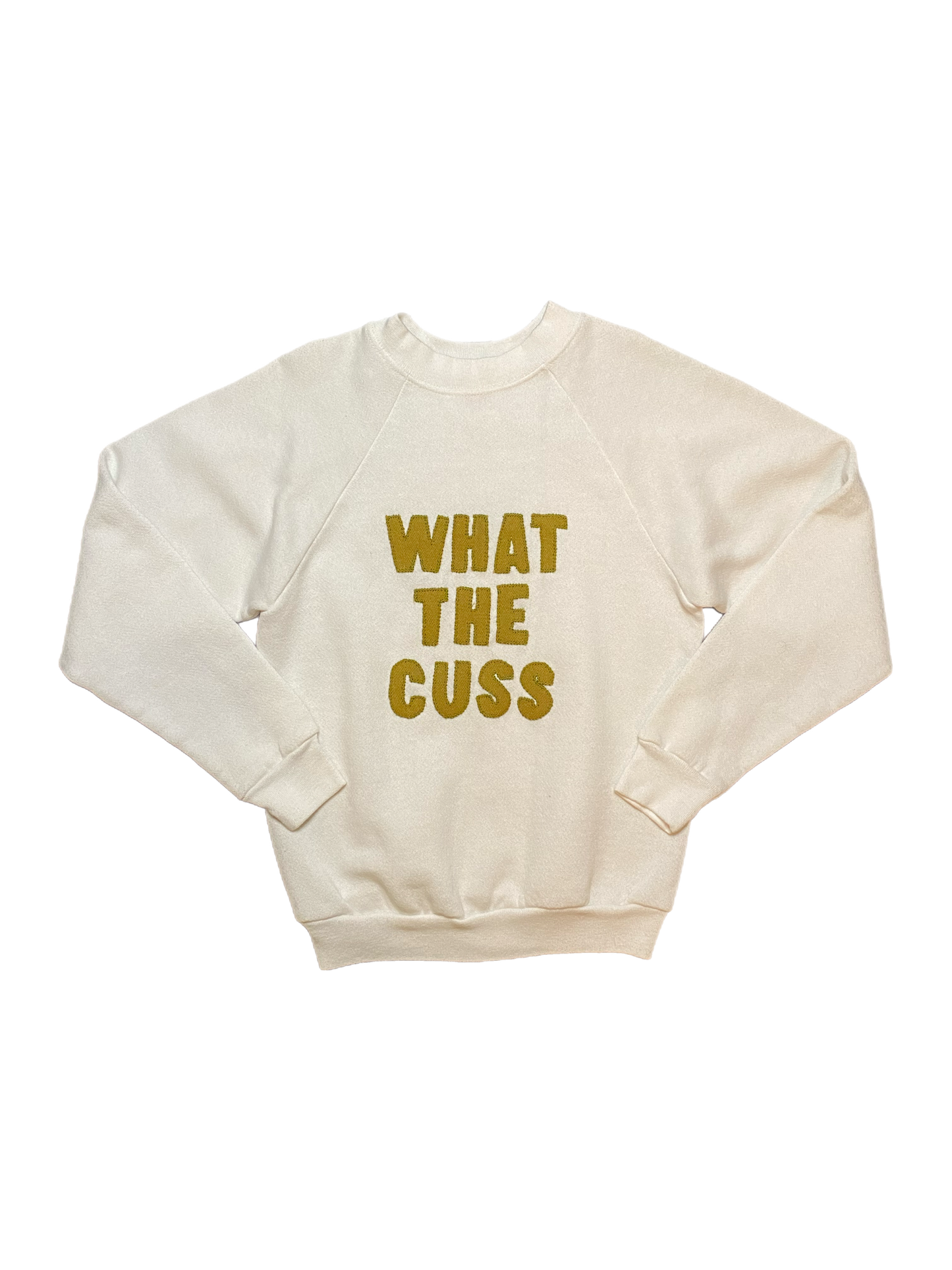 WHAT THE CUSS GREEN YOUTH CREWNECK