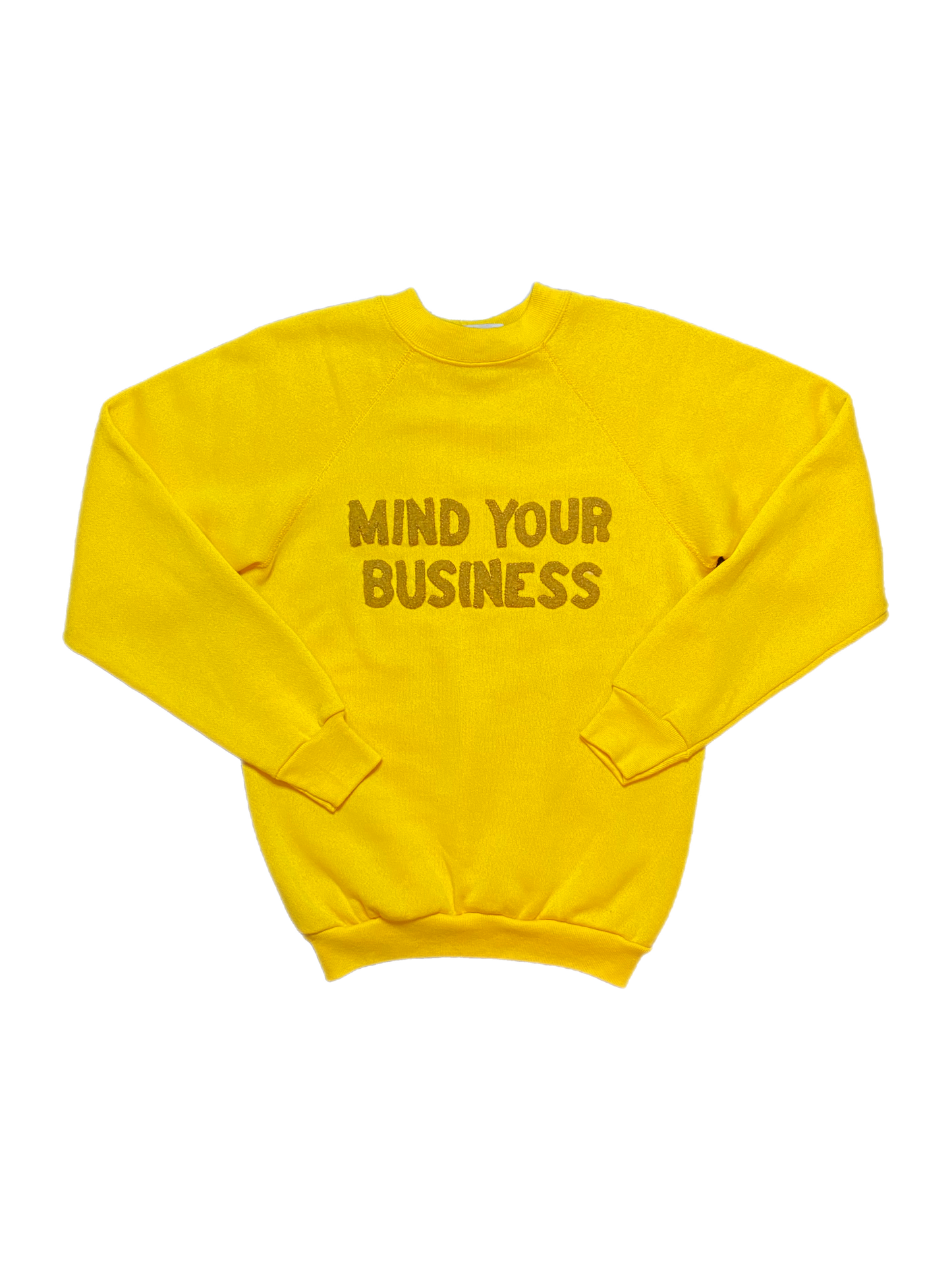 MIND YOUR BUSINESS YELLOW CREWNECK