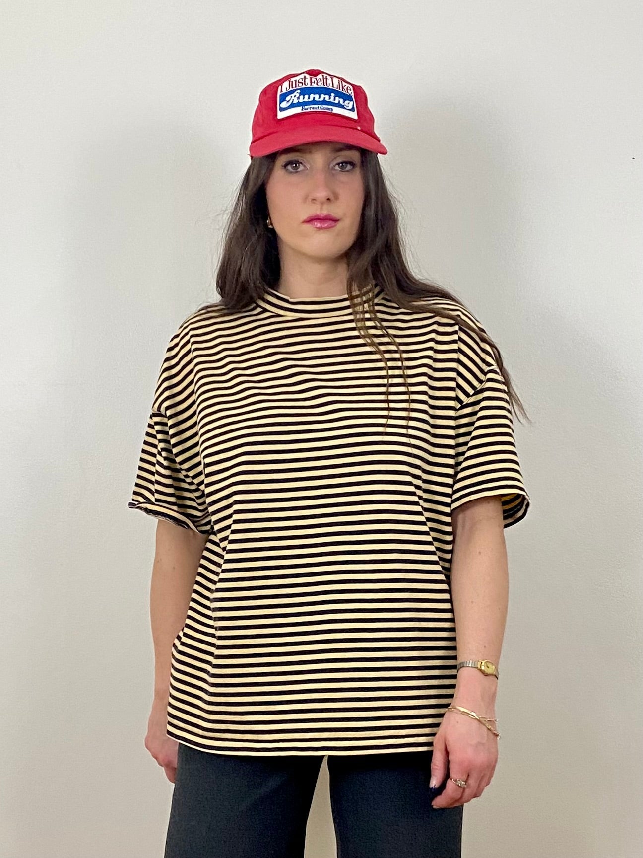 STRIPED YELLOW GAP T-SHIRT