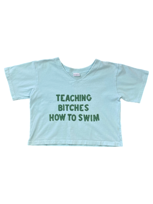 TEACHING BITCHES HOW TO SWIM T-SHIRT