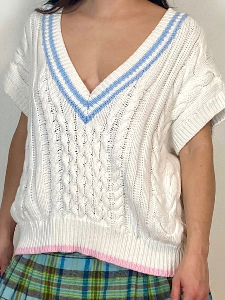 KERRI ROSENTHAL ACE KNIT VEST