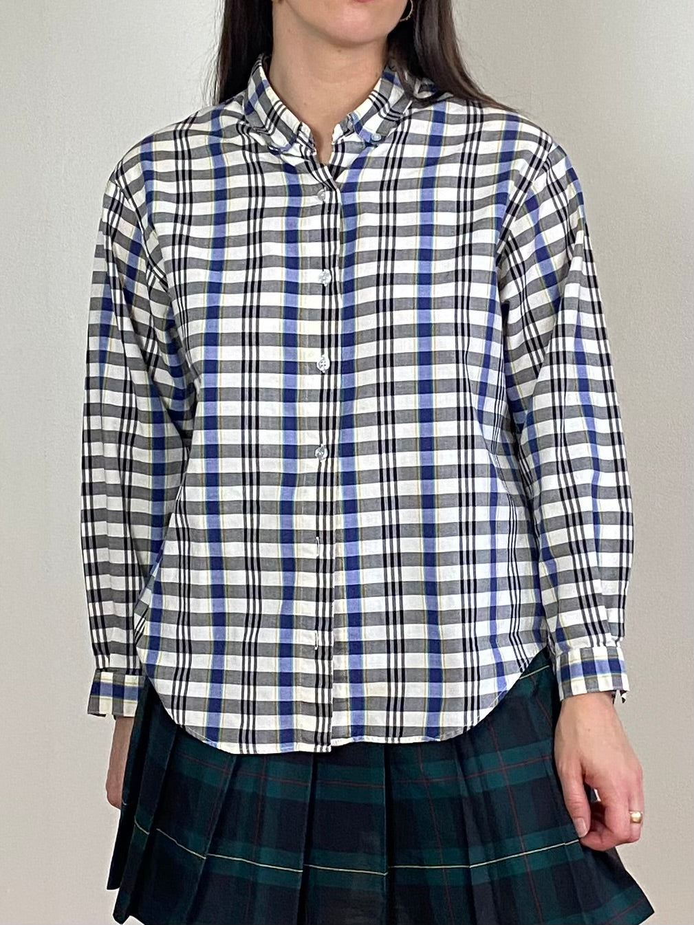 CALVIN KLEIN PLAID BUTTON DOWN