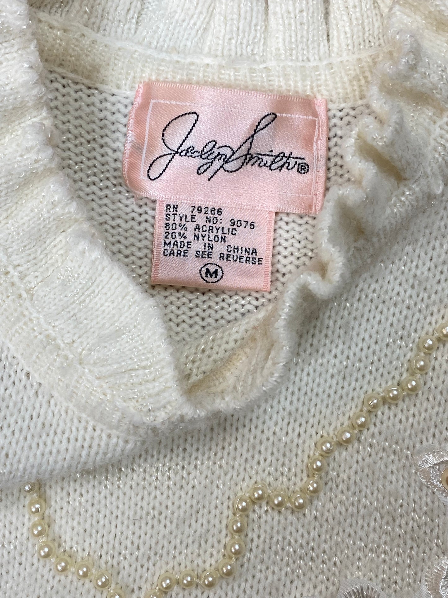 PEARL LACE CREAM SWEATER